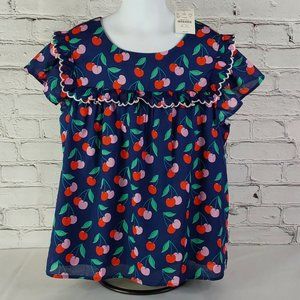 'CREW CUTS' SCALLOP TRIM RUFFLE TOP